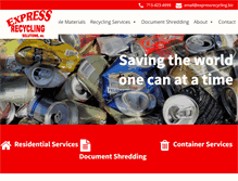 Tablet Screenshot of expressrecycling.biz